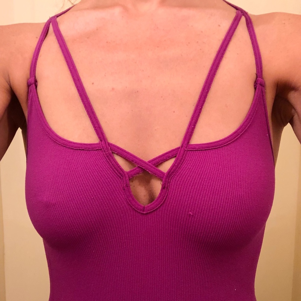 Free People Strappy Cross Front Bodysuit